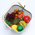 Ritmo Metal Mesh With Handle (26 * 25 * 18 Cm, Black) | Multi Use As Fruit Basket, Picnic, Pooja Basket, Temple, Kitchen Organiz