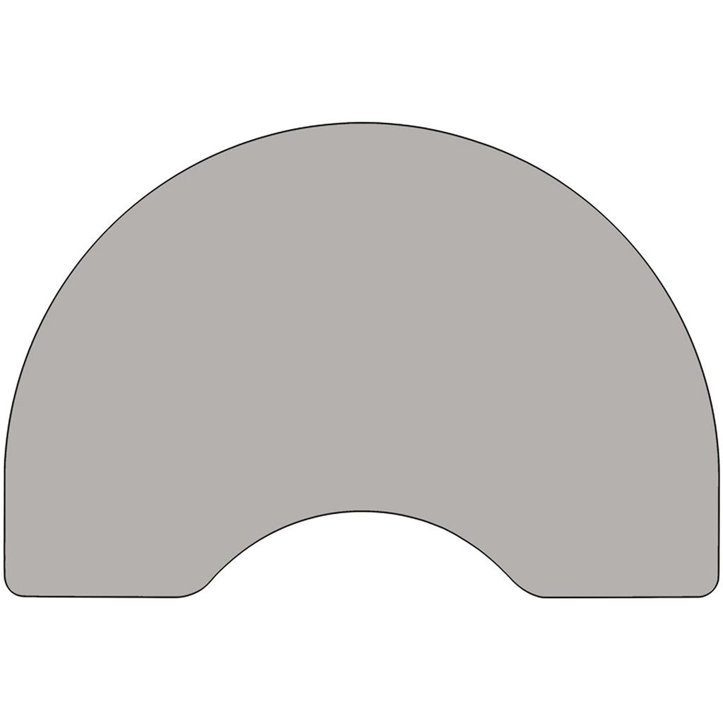 Flash Furniture Kidney Shaped Activity Table with Laminate Top and Height Adjustable Pre-School Legs, 48in x72in, Gray