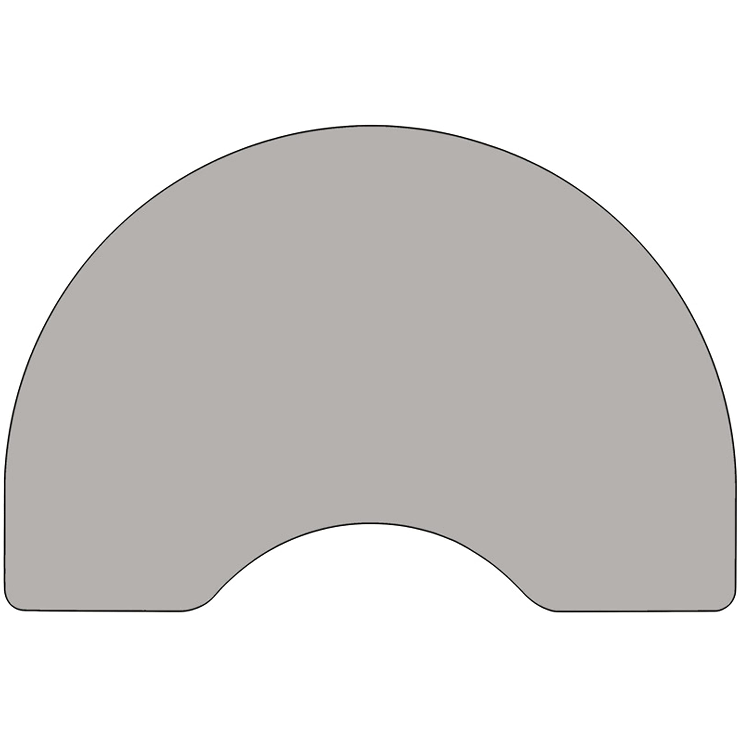 Flash Furniture Kidney Shaped Activity Table with Laminate Top and Height Adjustable Pre-School Legs, 48in x72in, Gray