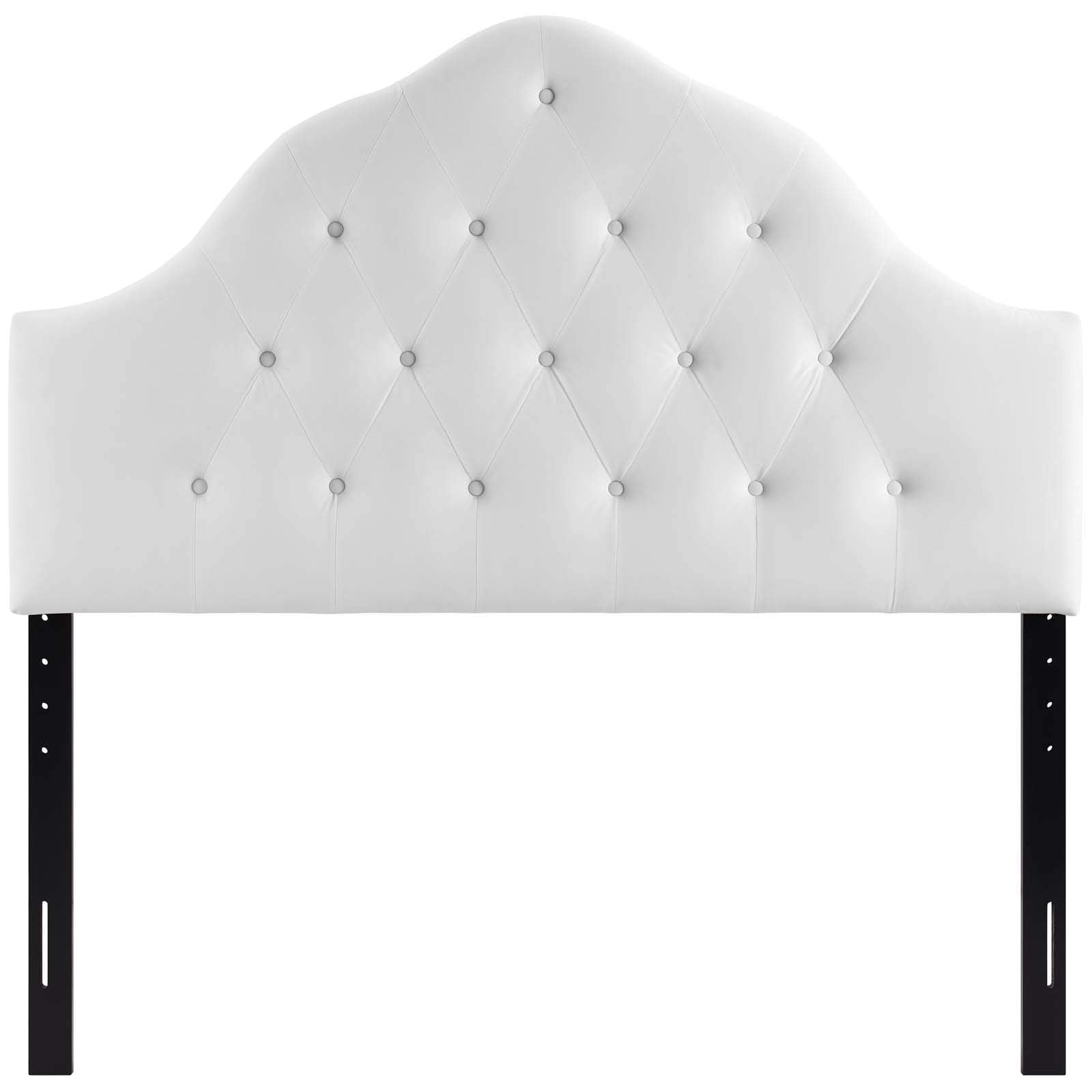 Modway Sovereign Twin Headboard, Diamond Tufted Velvet, White, Model MOD-6122-WHI