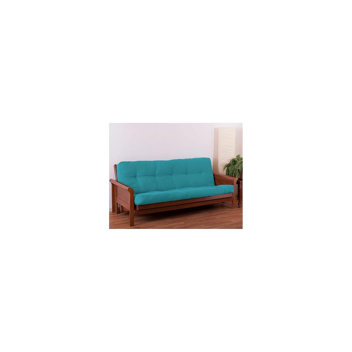 Blazing Needles Renewal 6&quot; Twill Futon Mattress, Full, Aqua Blue