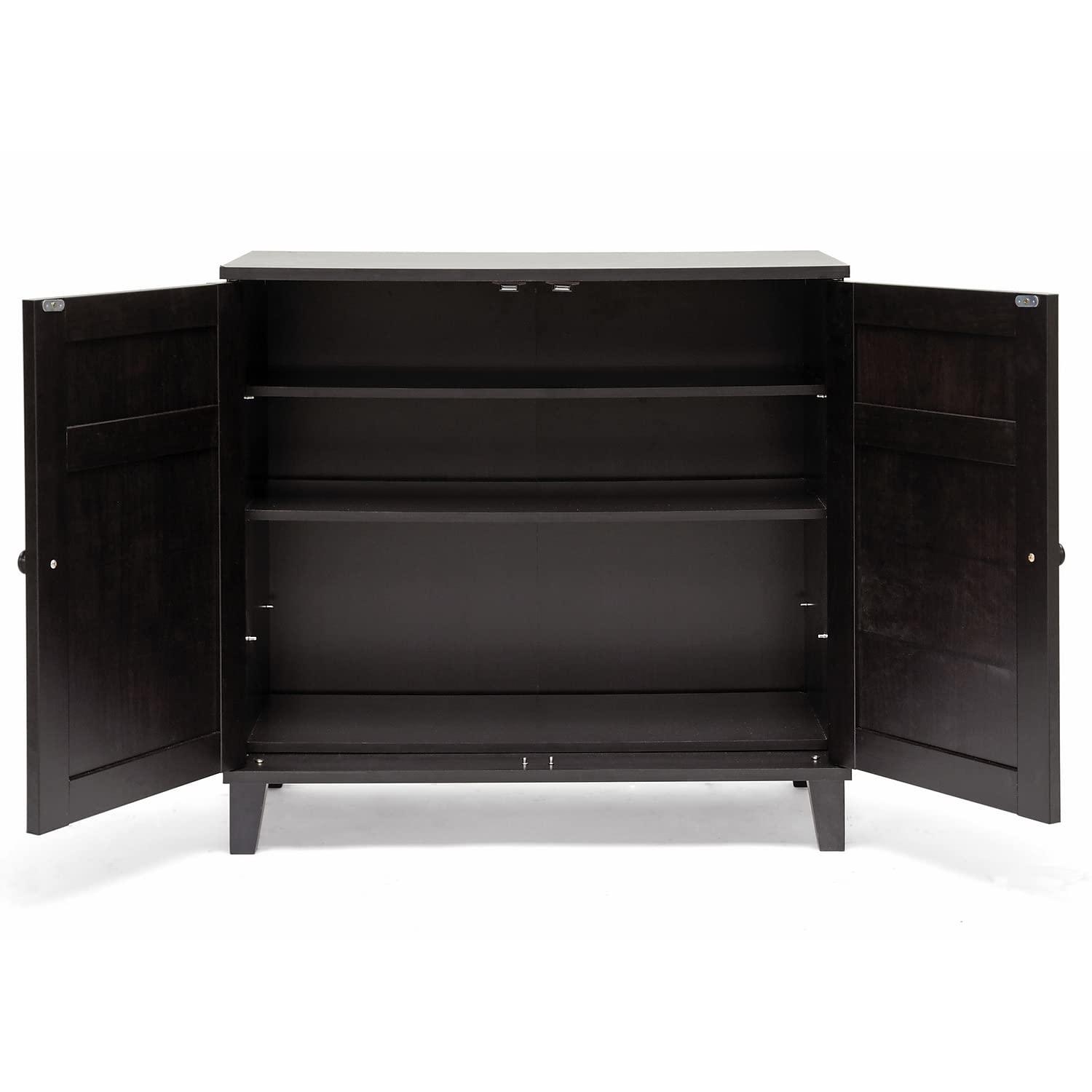 Baxton Studio Glidden Shoe Storage Cabinet, Dark Brown (91-4517-HiT)