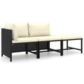 vidaXL 9 Piece Patio Lounge Set with Cushions, Outdoor Garden Furniture, Poly Rattan Material, Removable & Washable Cushion Cove