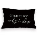 Kdqua Give It To God,Go To Sleep, Decorative Pillows For Bed Bedroom, Christian Prayer Room Decor, Blue Christian Bible Pillow C
