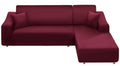Naisi Couch Cover L Shape 2 Pieces Sofa Cover Soft Stretch Slipcovers With 2Pcs Pillowcases Furniture Protector Sectional Couch