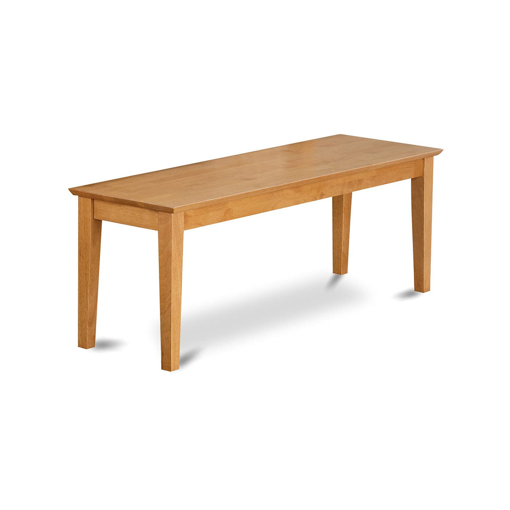East West Furniture CAAV5C-OAK-C 5 Piece Kitchen Table & Chairs Set Includes a Rectangle Dining Room Table and 2 Linen Fabric Dining Chairs with 2 Benches, 36x60 Inch, Oak
