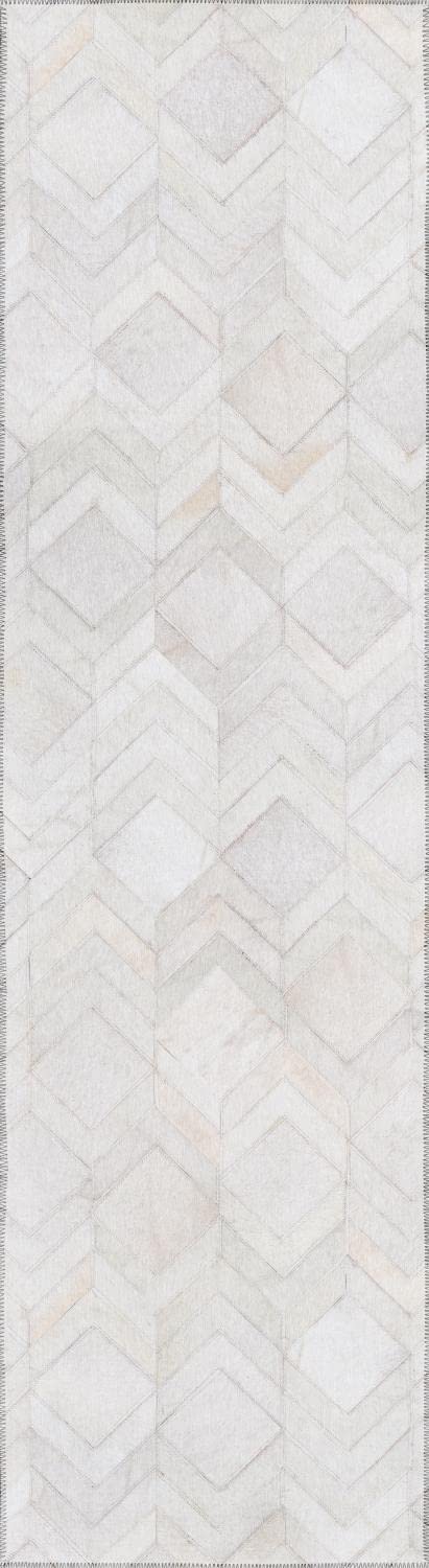 Dalyn Rugs Stetson Patchwork Faux Cowhide Ss5 Linen 2'3&quot; X 7'6&quot;