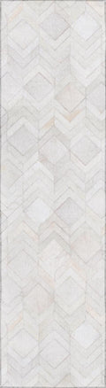 Dalyn Rugs Durango Patchwork Faux Cowhide Ss5 Linen 2'3" X 12' Rug