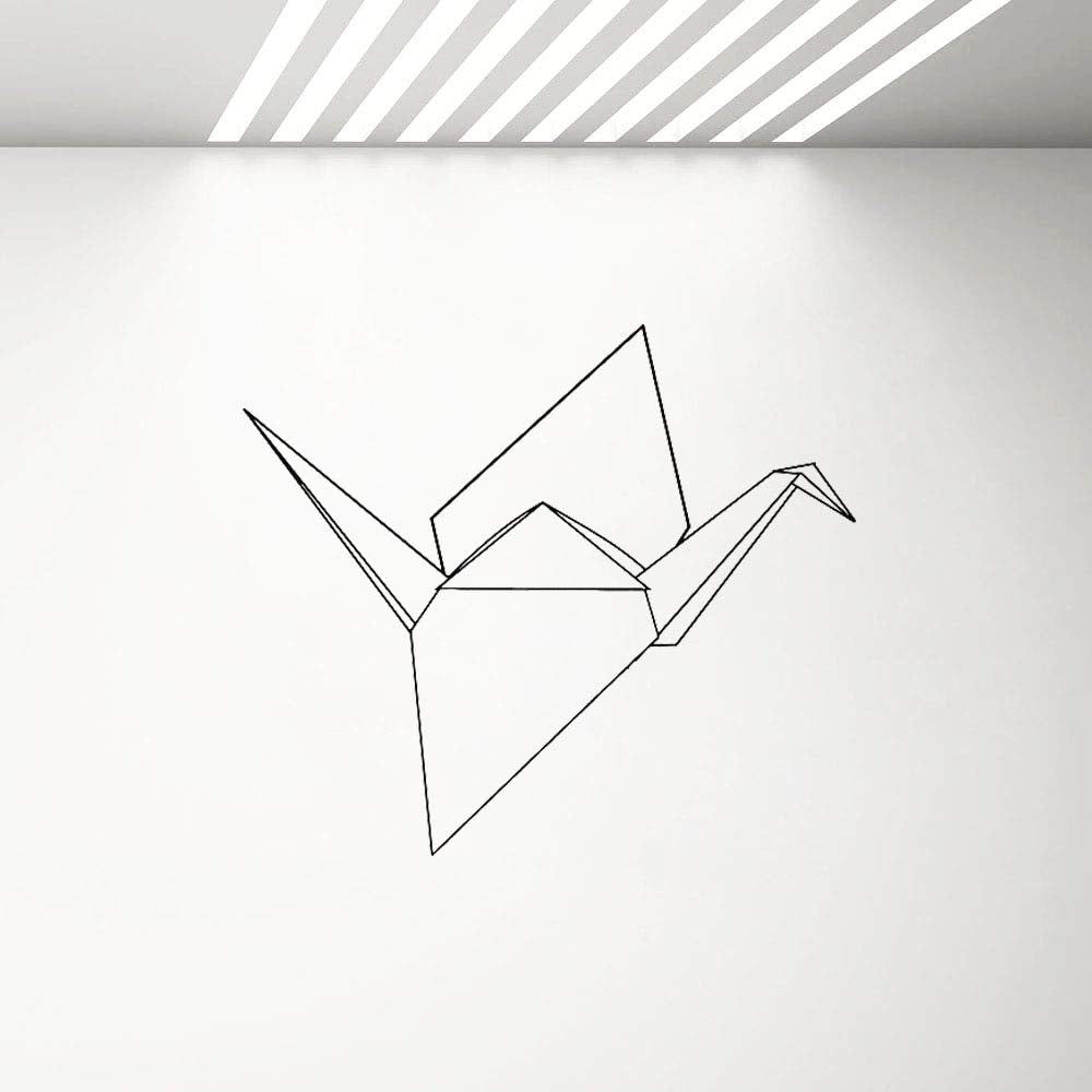 Gadgets Wrap Geometry Shapes Vinyl Wall Decal Bird Origami Wall Sticker