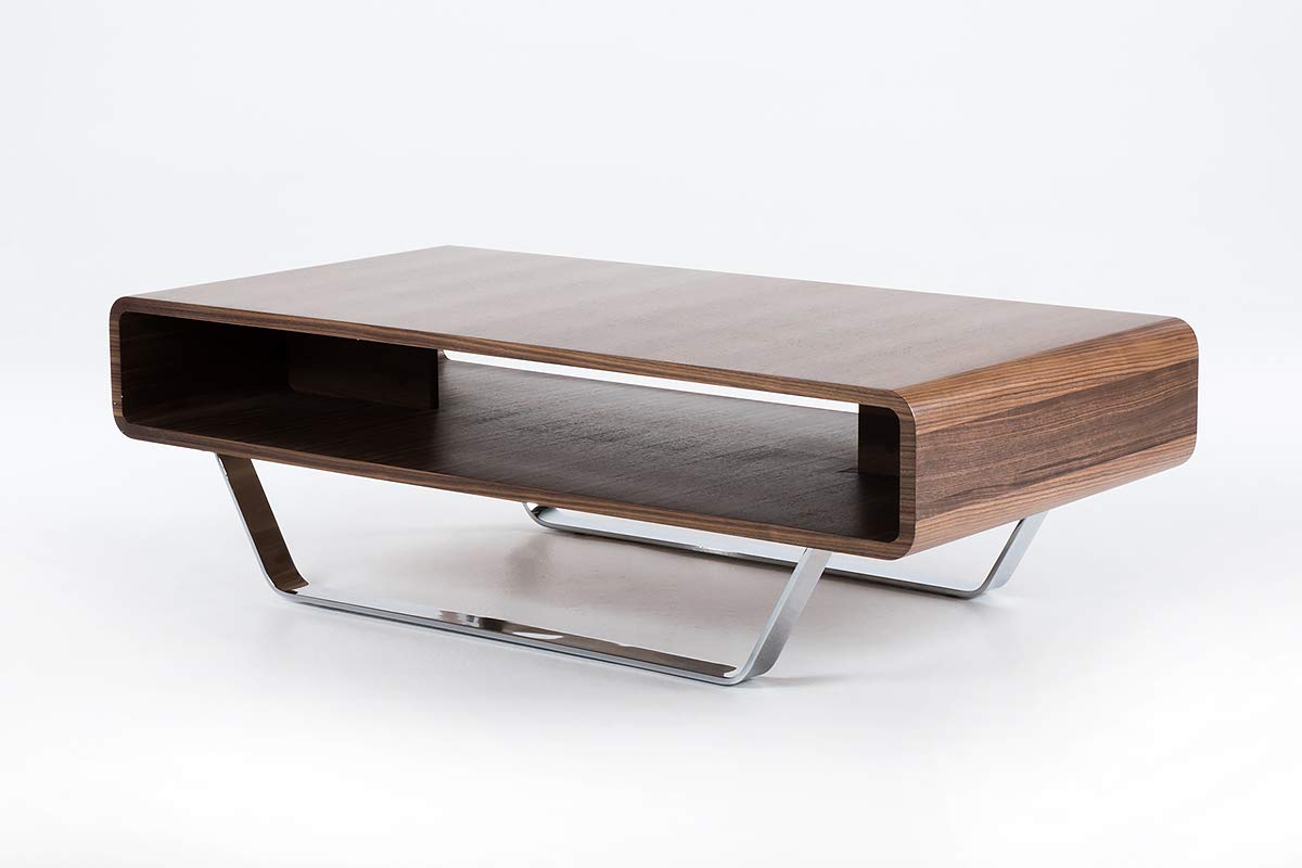 HomeRoots Furniture Hallway Modern Walnut Matte Coffee Table