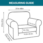 2 Piece Chair Covers Chair Slipcovers For Living Room Armchair Couch Cover Chair Sofa Cover With Individual Cushion Covers Furniture Cover For Chairs Feature Thick Jacquard Fabric (Chair, Navy)