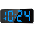 LED Digital Wall Clock with Large Display, Big Digits, Auto-Brightness, 12/24Hr Format, Modern Electric Small Silent Wall Clock 