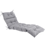 Qilloway Indoor/Outdoor Chaise Lounge Cushion,Spring/Summer Seasonal All Weather Replacement Cushions. (Silver/Grey)