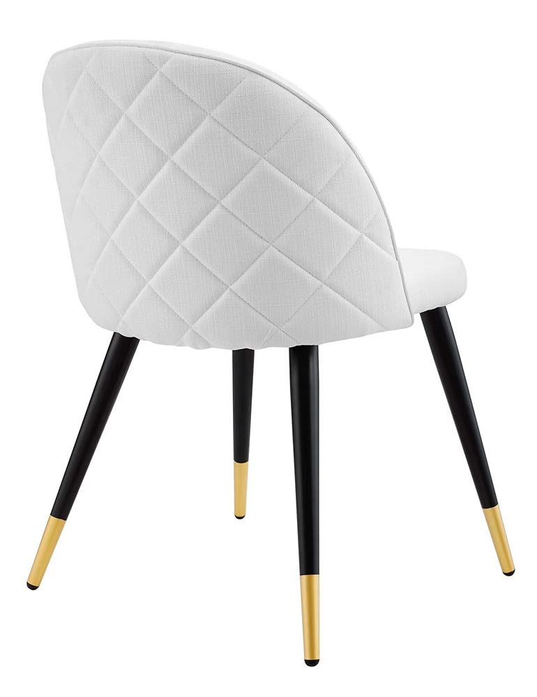 Modway Cordial Fabric Upholstered Accent Set of 2, Dining Chair, White