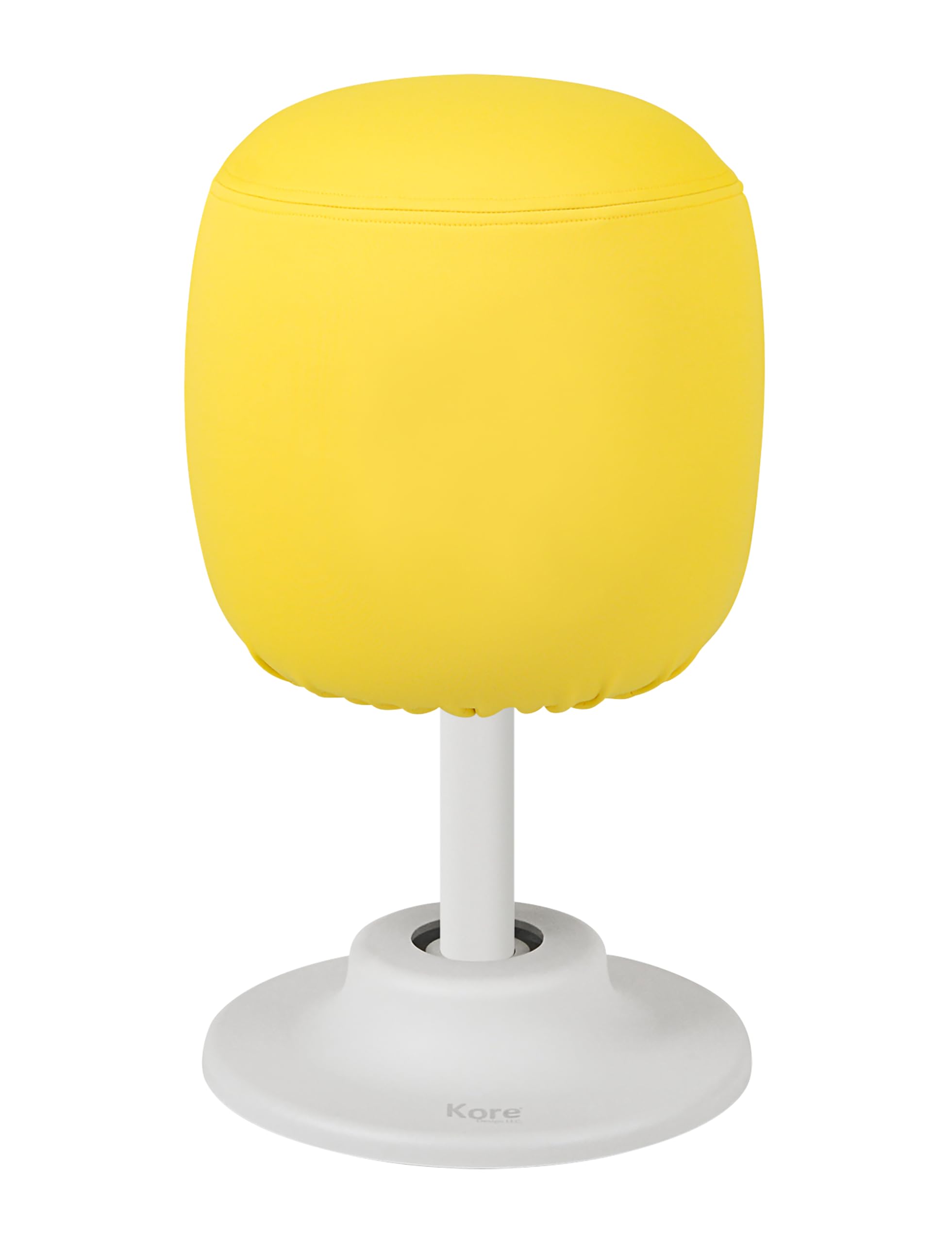 KORE Design Kids Adjustable Pivot Stool, Waterproof Fabric Desk Chair Comfy for Students, Kid Computer Chair for School, Home, Active Sitting, ADD/ADHD, Autism, Girls/Boys, Tall (16.5-21”), Yellow