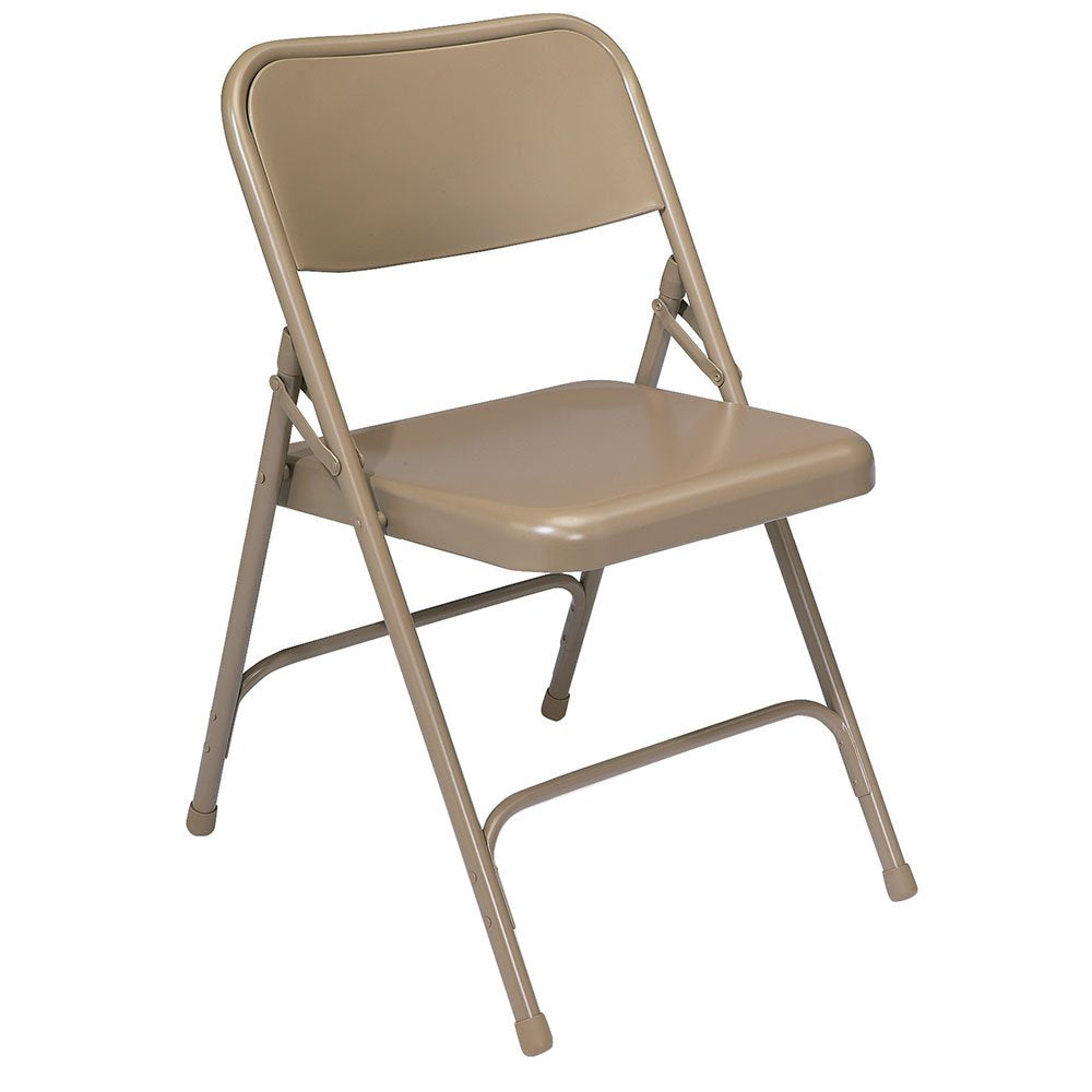 Steel Folding Chair -Set Of 4 - Beige (Beige) (29 1/2&quot;H x 18 1/4&quot;W x 20 1/4&quot;D)