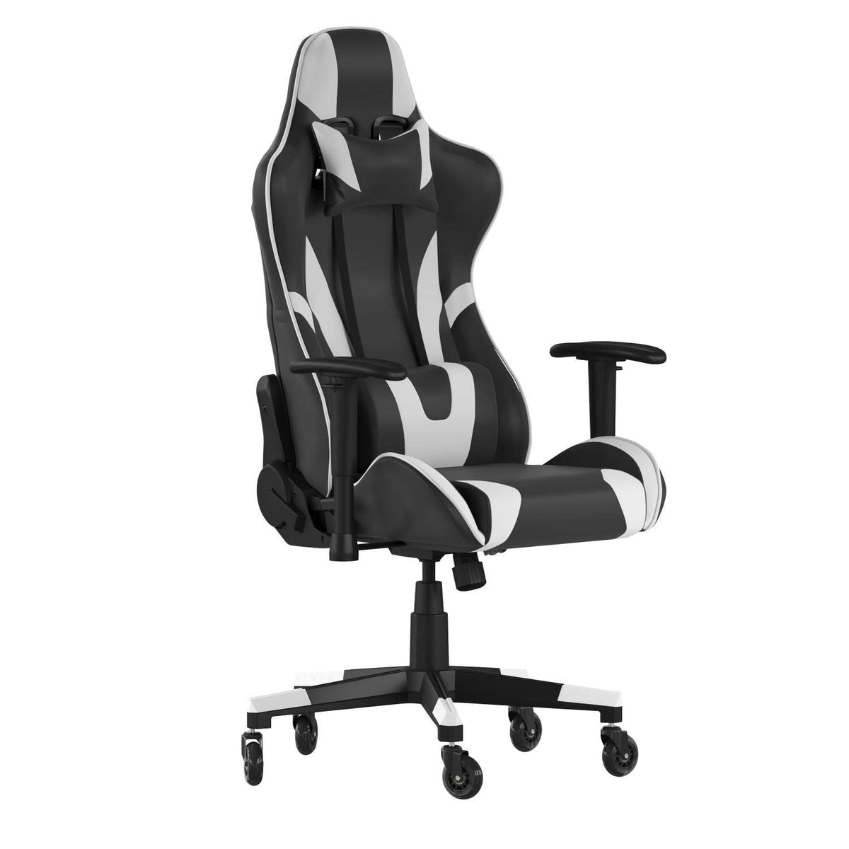 Flash Furniture X20 Gaming Chair Racing Office Computer Pc Adjustable Chair - Purple Leathersoft Upholstery - Reclining Back - Roller Wheels