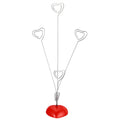 Patikil Place Card Holder, Memo Clip Holder Stand Tree Table Number Holders Heart Shape For Pictures Note Card Paper, Red