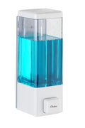 Clinton 350 Ml ABS Wall Mounted Liquid Soap Dispenser Shampoo Sanitizer Gel Dispenser for Bathroom Kitchen (White)