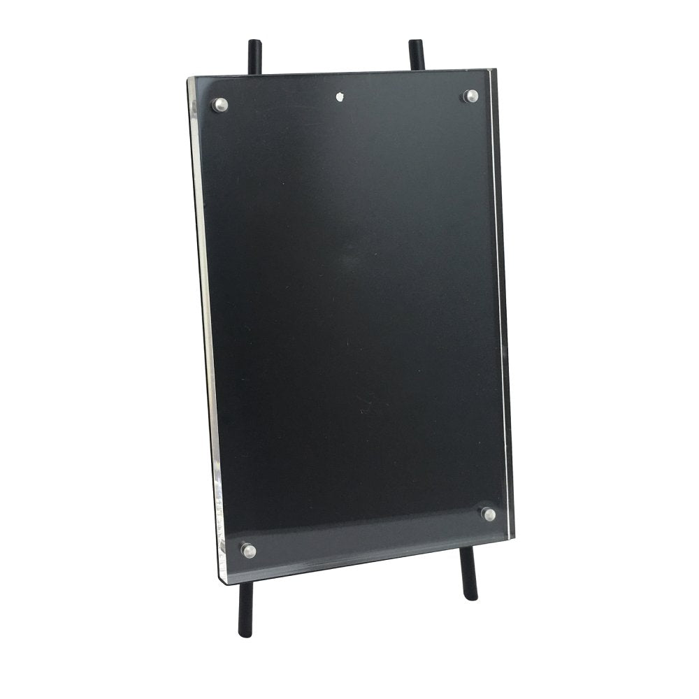 Isaac Jacobs 5x7 Black Magnetic Acrylic Metal Easel Frame (5x7 Vertical) (Black)