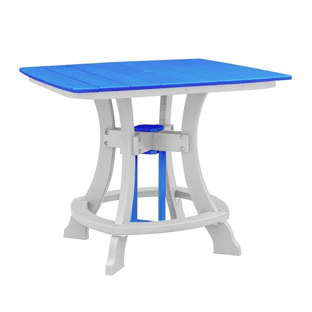 American Furniture Classics Five Piece Square Counter Height Dining Set, Blue/White