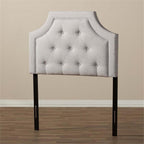 Baxton Studio Twin Size Headboard - Modern Greyish Beige Fabric Design