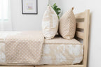Beddy's Nod & Winks Full Size Kids Bedding Set - Mack Design, Tan 5-Piece Zipper Bedding Set with Mattress Cover, Sheets, and Co