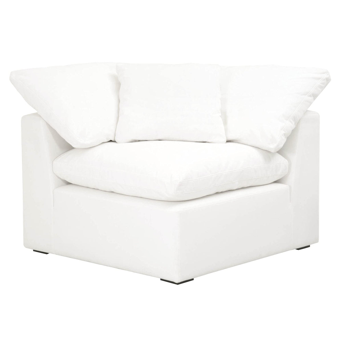 Star International Furniture Stitch & Hand Sky Fabric Corner Chair In White