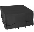 Nettypro Patio Table Cover Square 92 X 92 Inch, Waterproof Outdoor Furniture Dining Set Covers For Table And Chair, Black