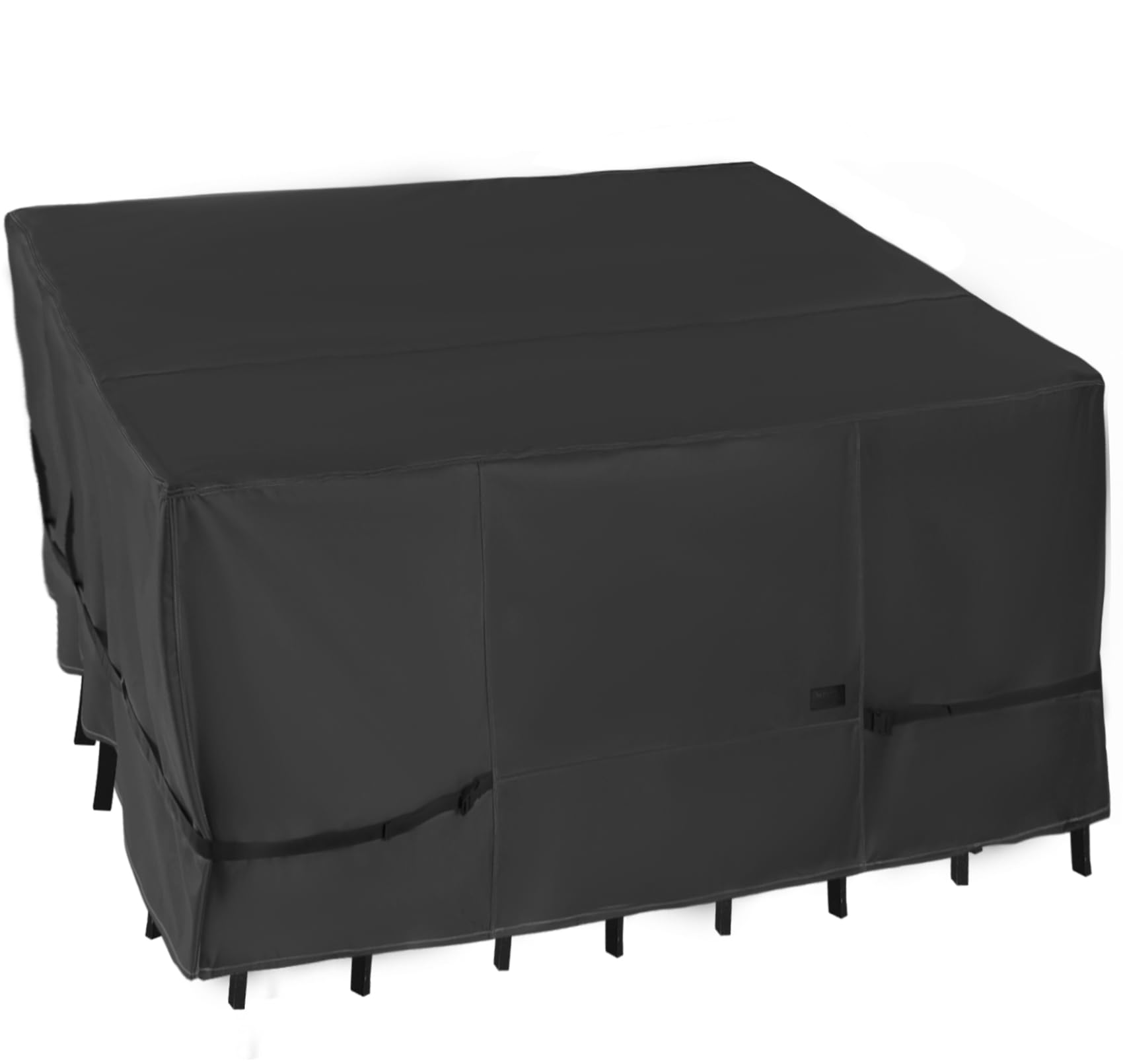 Nettypro Patio Table Cover Square 92 X 92 Inch, Waterproof Outdoor Furniture Dining Set Covers For Table And Chair, Black