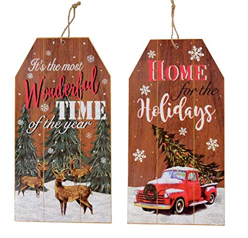 Wooden Plaques Home For Holidays and Wonderful Time of Year