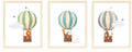 bumbleboo Nistio Hot Air Balloon Safari Animals Nursery Wall Prints, Play Room Decoration, Nursery Wall Art, Nursery Room Decor,