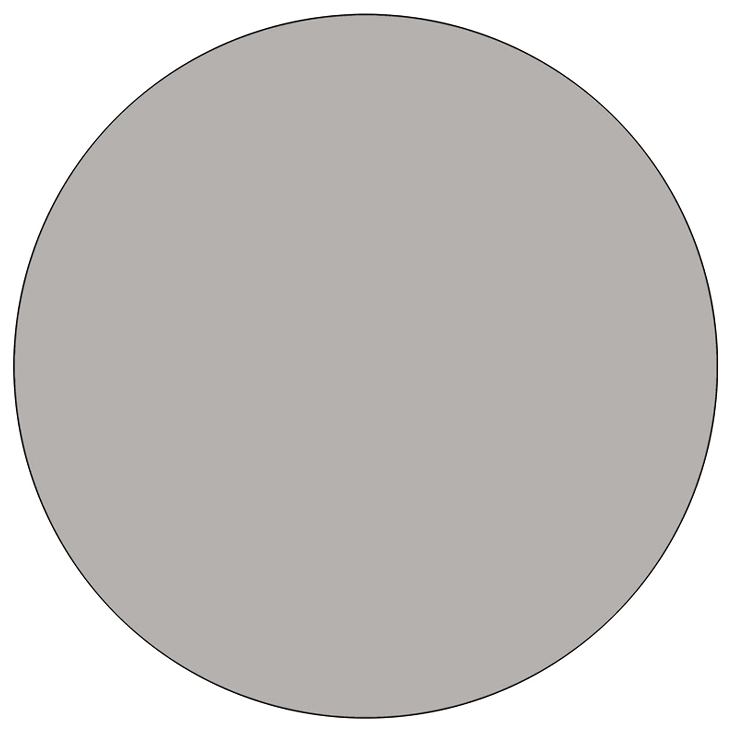 Flash Furniture Wren Mobile 42'' Round Grey HP Laminate Activity Table - Standard Height Adjustable Legs