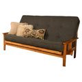 Kodiak Furniture Monterey Queen Butternut Wood Futon-Linen Charcoal Mattress