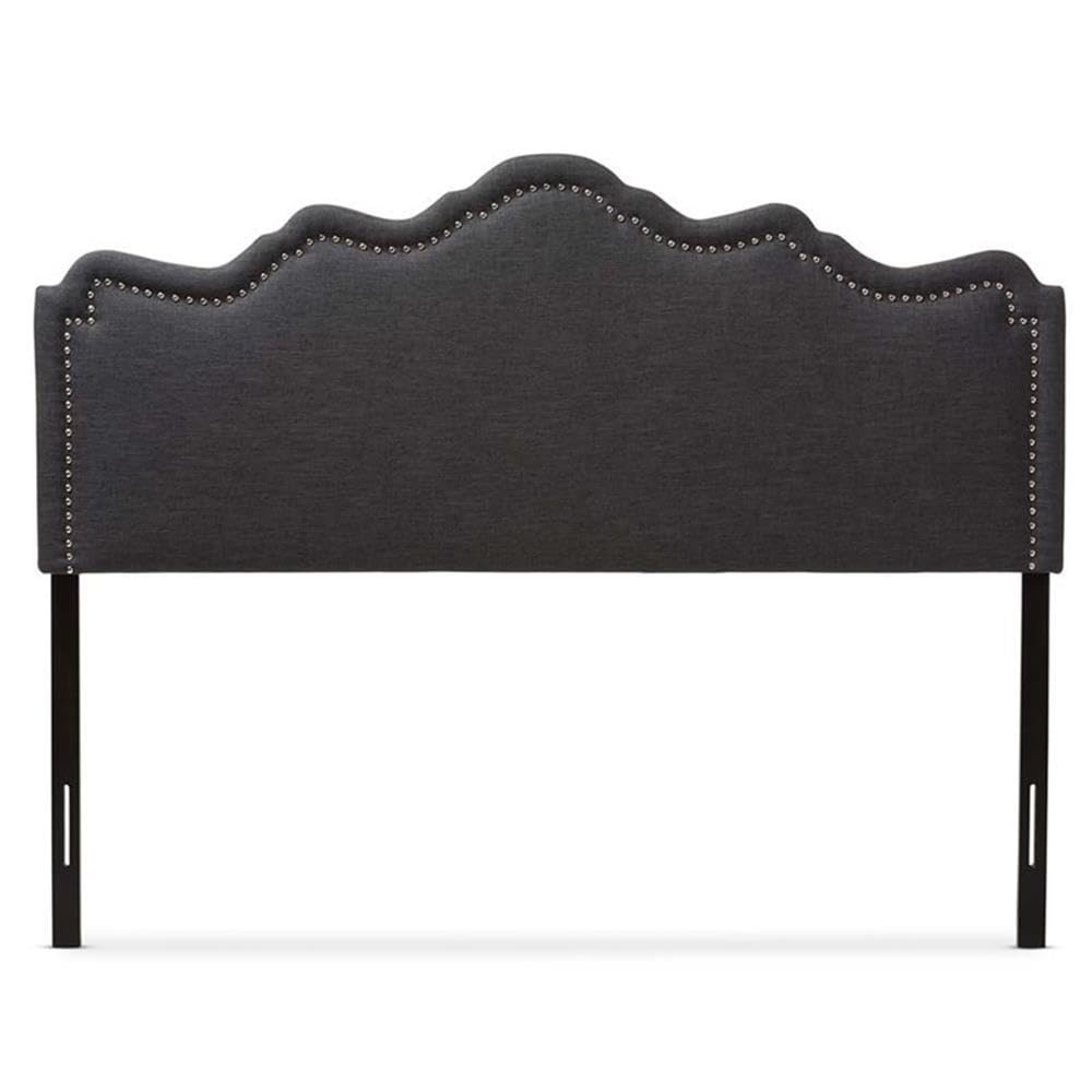 Baxton Studio Nadeen Modern Dark Grey Fabric Full Size Headboard - Stylish and Contemporary Design for Your Bedroom