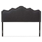 Baxton Studio Nadeen Modern Dark Grey Fabric Full Size Headboard - Stylish and Contemporary Design for Your Bedroom