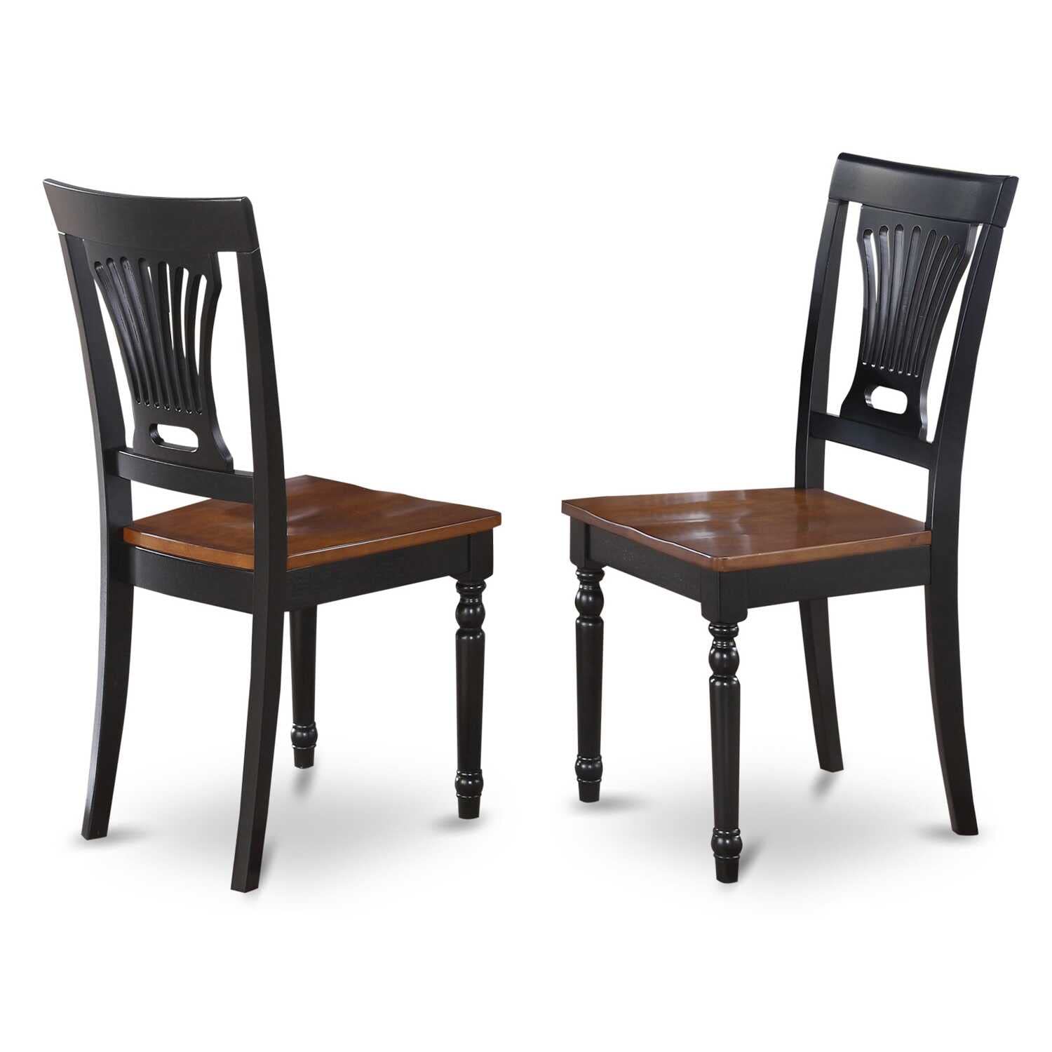 East West Furniture Espv3-Bch-W 3 Piece Dinette Set For Small Spaces Contains A Round Dining Table With Pedestal And 2 Dining Chairs, 30X30 Inch, Black & Cherry
