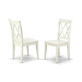 East West Furniture Dining Clc-Lwh-W Clarksville Double X-Back Formal Chairs In Linen White Finish (Set Of 2)