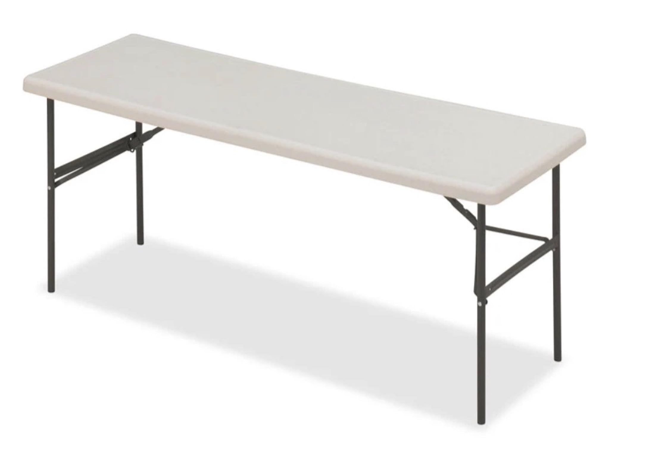 Iceberg IndestrucTable Classic Folding Table, Indoor or Outdoor, Platinum Granite, 300 Lbs. Weight Capacity 24'' x 72''
