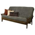 Kodiak Tucson Queen Futon Frame and Mattress Set - Wood Futon with Mattress Included in Thunder Gray Color