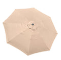 Bellrino Decor Replacement Strong And Thick Umbrella Canopy For 9Ft 8 Ribs (Canopy Only) (Light Coffee)
