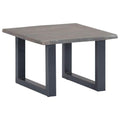 vidaXL Coffee Table Sofa End Table with Live Edges Gray Solid Wood Acacia