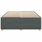 vidaXL Dark Gray Queen Upholstered Bed Frame, Slatted Mattress Base, Modern Bedroom Bedstead