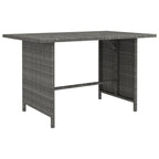 vidaXL 9 Piece Patio Lounge Set with Cushions - Farmhouse Style Poly Rattan Garden Furniture Set with Dining Table in Gray - Modular Outdoor Seating Arrangement