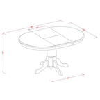 East West Furniture PORT7-SBR-C 7 Piece Dining Table Set Consist of an Oval Dining Room Table with Butterfly Leaf and 6 Linen Fabric Upholstered Chairs, 42x60 Inch, Saddle Brown