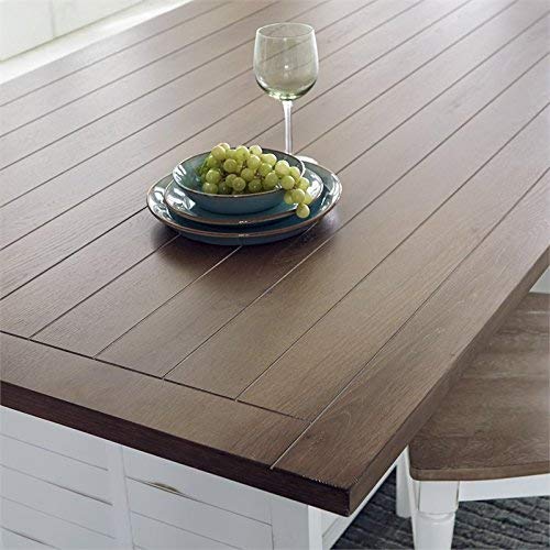 Progressive Furniture Dining Table, Light Oak/ Distressed White