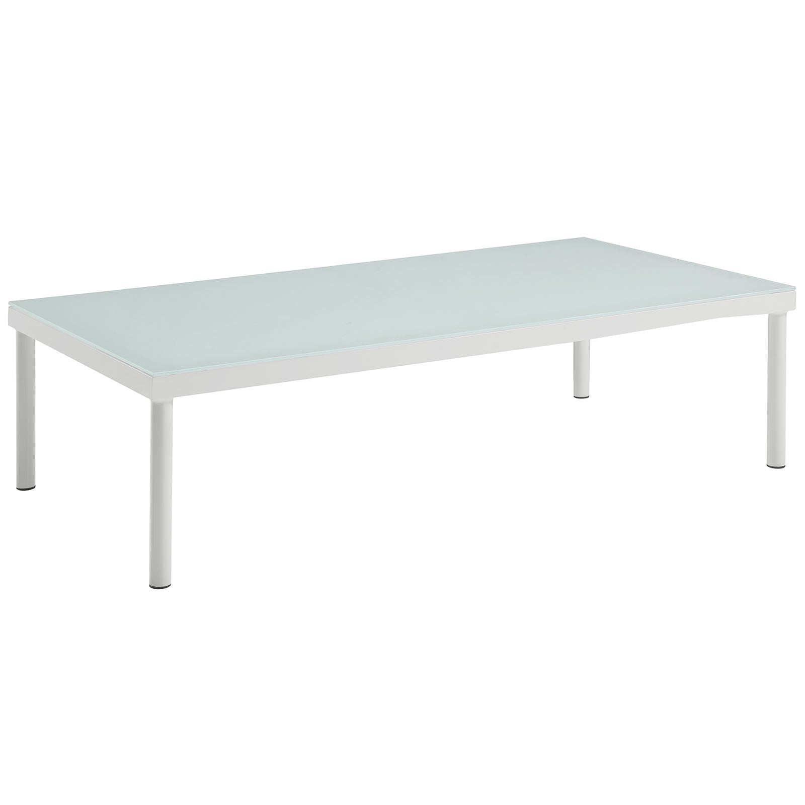 Modway Eei-2605-Whi Harmony Patio Aluminum Coffee Table Outdoor Furniture, White