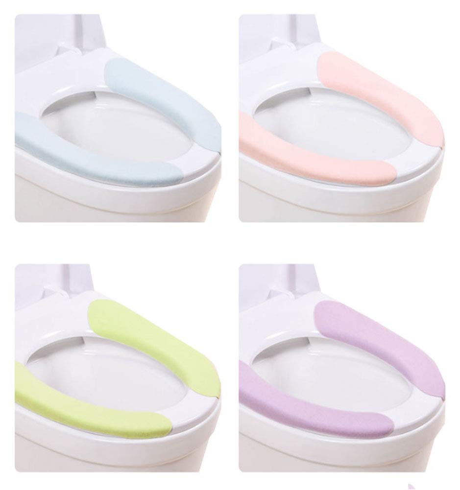 Bathroom Warmer Toilet Seat Cover Pads 4 Pack Washable And Reusable Cushion For Winter