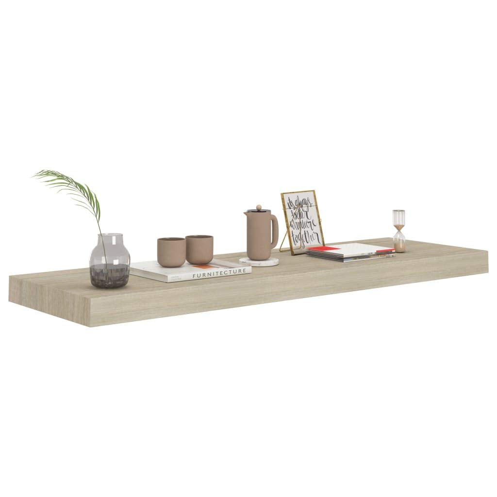 Vidaxl Floating Wall Shelf Oak 31.5''X9.3''X1.5'' Mdf