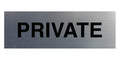 Signs Bylita Basic Private Sign (Brushed Silver) - Large 1 Pack